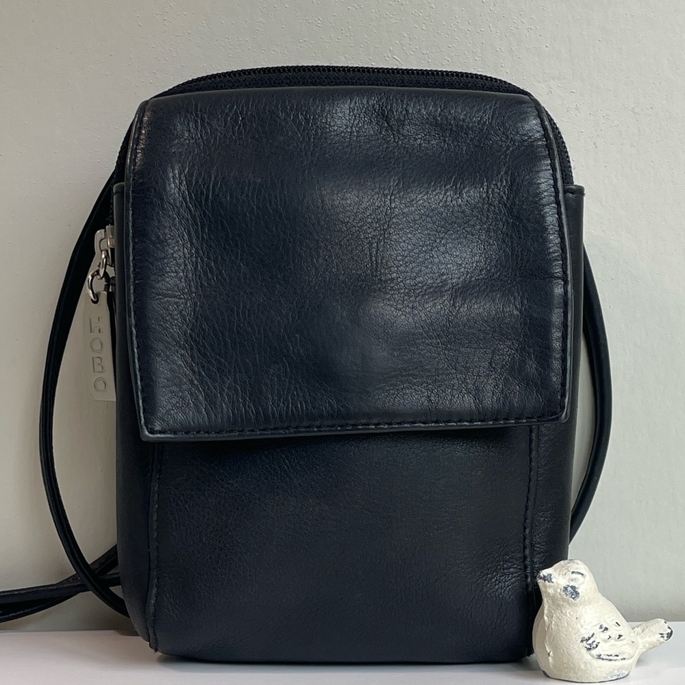 HOBO Black Leather Crossbody Bag